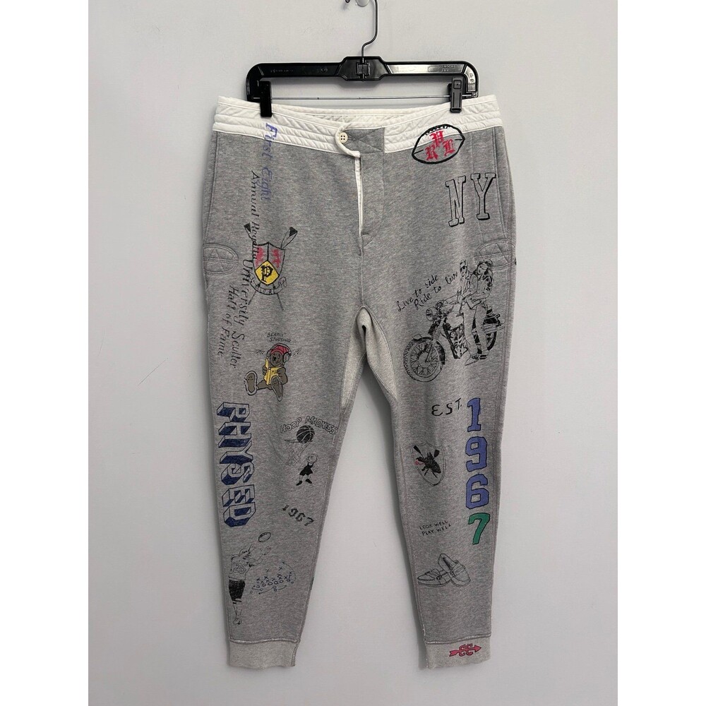 Polo Ralph Lauren Mens Oxford Club 2 Jogger Sweatpants Gray Medium
